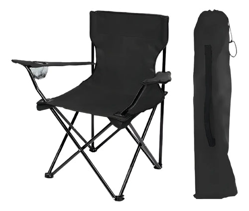 Silla plegada en su bolso compacto