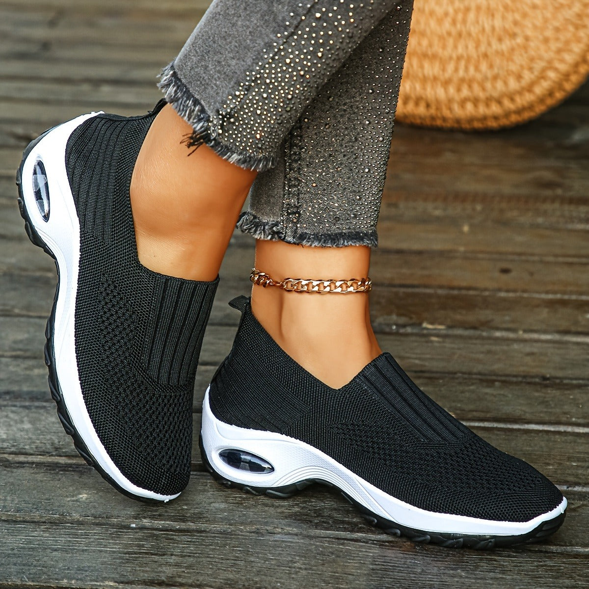 ✨ Tenis Sin Cordones Tipo Media Air New Fit - 👟 Comodidad ortopédica, sin cordones y todo el soporte que tus pies merecen. 🙌