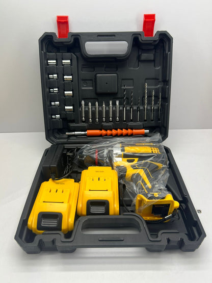 🔥 WOW — TALADRO 68V de 1/2" CON TODO INCLUIDO POR SOLO $209.990 COP (Potencia sin límites + 🎁2 baterías + 🎁maletín Lona + 🎁24 accesorios + )🎁 Cargador Rapido)