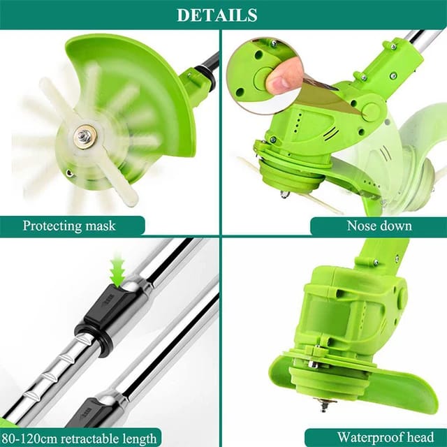 ⚡ Kit Premium Guadaña Portátil 🌾 con 2 Baterías + Cuchillas + Protección