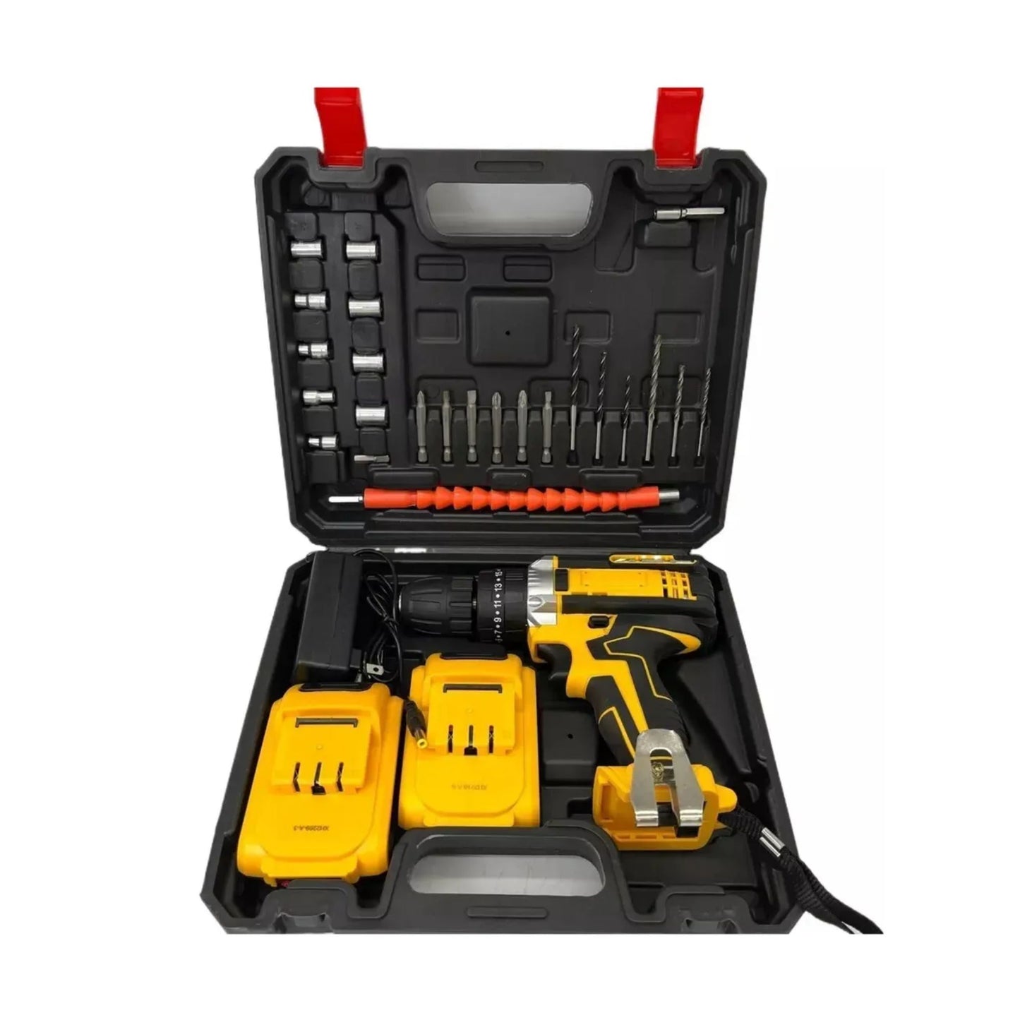 WOW 🔥 SOLO POR $169.990💥🔧 Taladro 48V con Mandril Metálico + 🔋 2 baterías +⚡ Cargador +  🧰 19 brocas y puntas + Maletín Rígido + 90 Días de Garantía