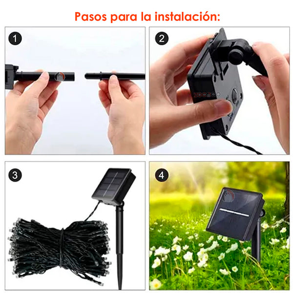 ☀️✨ Luces Solares LED Decorativas 2X1 | 🎛️ Control Remoto | 💡 8 Modos de Iluminación | 🌙 Encendido Automático | 🔋 Batería Recargable 1200mAh | 🌧️ IP65 Resistentes al Clima | 🎄 Ideales para Jardín, Terraza y Navidad