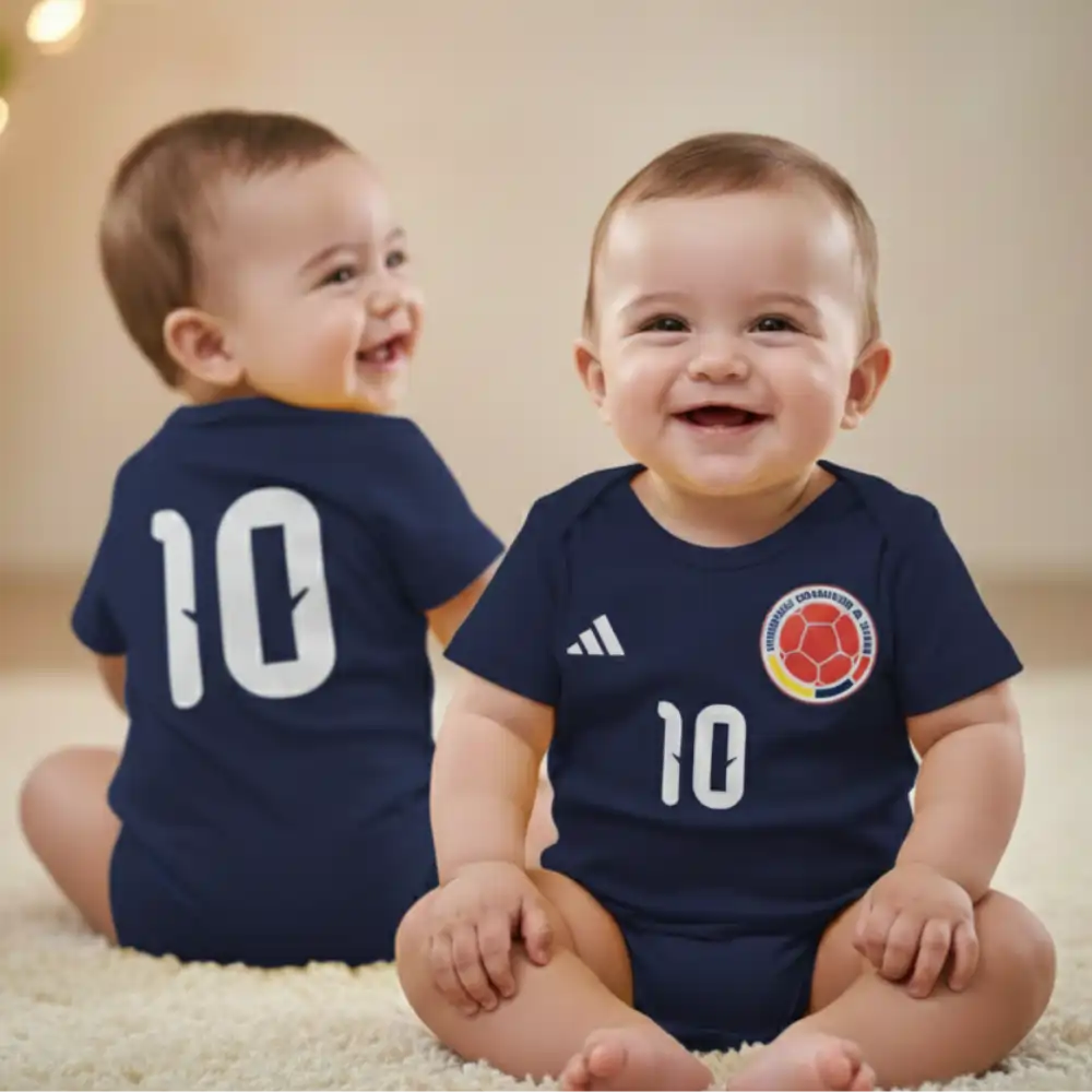 🇨🇴⚽ BabyGol™ Body Mundialista Bebé Selección Colombia — 4 Colores | Tallas 0-24 Meses | ¡Llega Antes del Mundial! 🚚