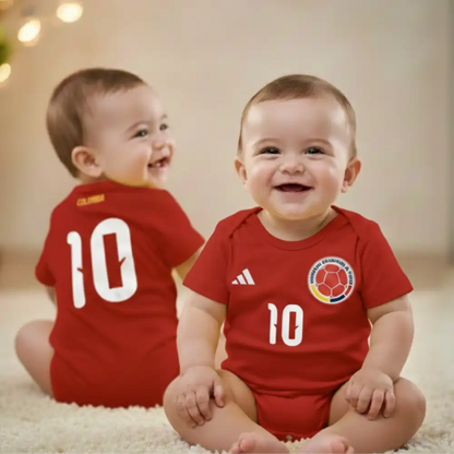 🇨🇴⚽ BabyGol™ Body Mundialista Bebé Selección Colombia — 4 Colores | Tallas 0-24 Meses | ¡Llega Antes del Mundial! 🚚
