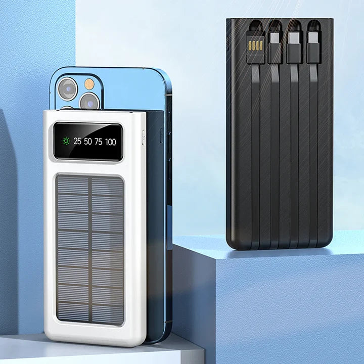 ⚡ Power Bank Solar 25.000 mAh | 4 Cables Integrados - foto 3