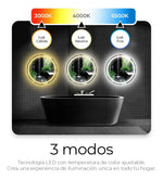 Espejo 70cm Con Luz Led 3 Tonos