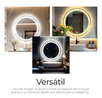 Espejo 70cm Con Luz Led 3 Tonos