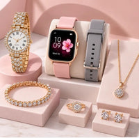 🎁 El Regalo Que Lo Tiene Todo + ⌚ ⌚ 1 Reloj Inteligente A58 Plus 🎀 2 correas intercambiables 💎 1 reloj tipo joyería 📿 1 collar ✨ 1 pulsera 💍 1 anillo 🌟 1 par de aretes ⚡ 1 cargador