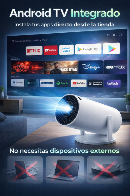 ⏰⚽ OFERTA MUNDIAL WOW🔥 $189.990📽️ Proyector HY300 Android + Control Remoto Incluido 🔥 Hasta 200” en HD | Convierte tu sala en el estadio del Mundial