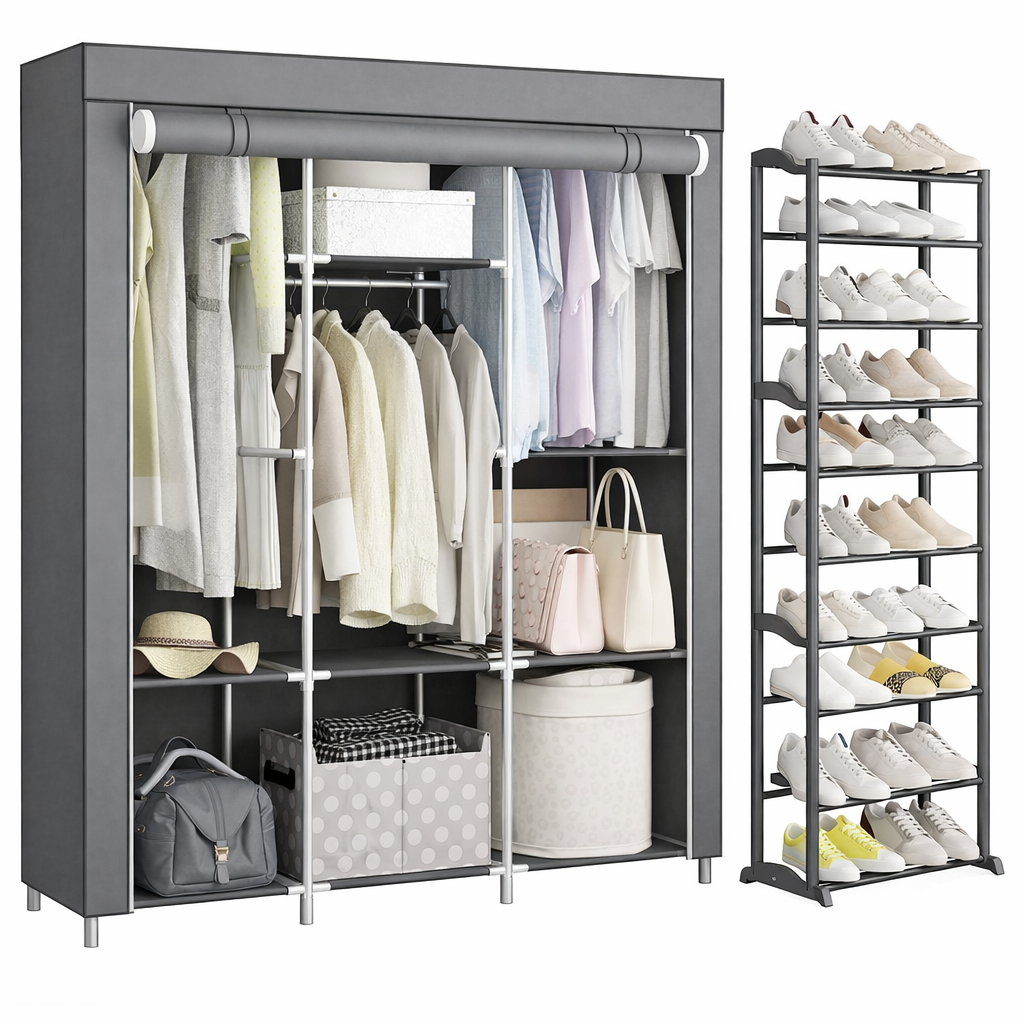 PROMOCION SOLO POR  HOY $139.990🔥 “Adiós al desorden: Combo 2x1 Armario 3 Cuerpos  + Zapatera 9 Niveles — ¡Stock limitado!” A3XZ6