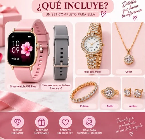 Detalle del set de joyeria