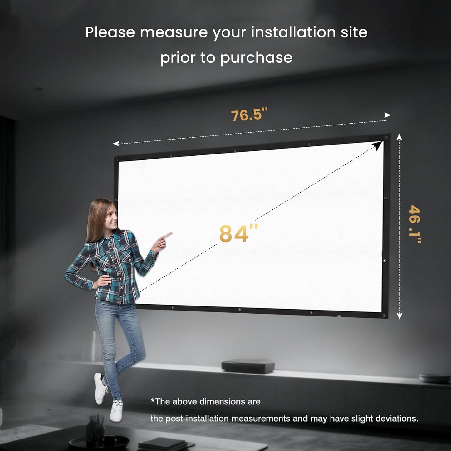 ⚽🏟️ Pantalla Tipo Tela Para Proyector 84" — ¡Vive el Mundial Como Si Estuvieras en el Estadio! 🔥📺✨
