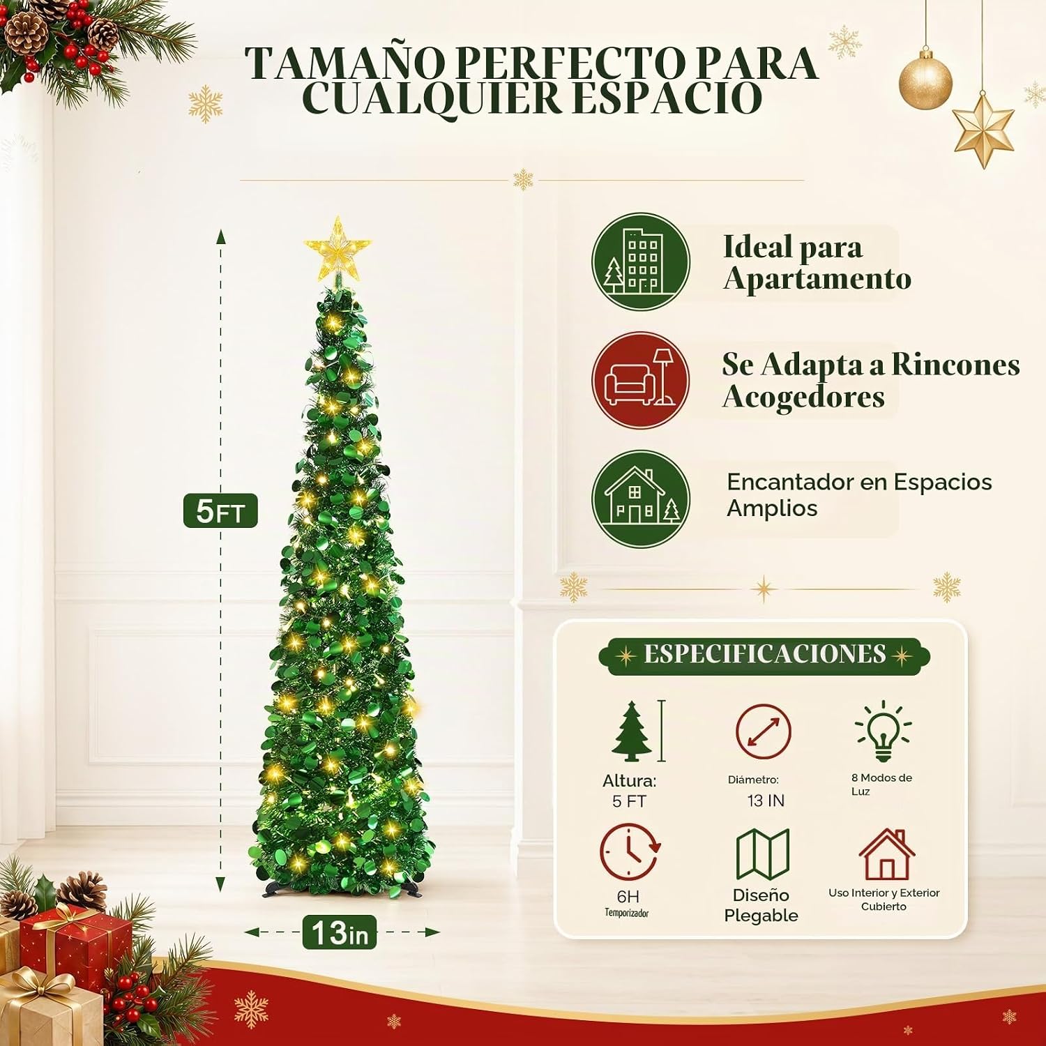 🎁🌈 ¡Tu Árbol Navideño + 200 Bombillos GRATIS!