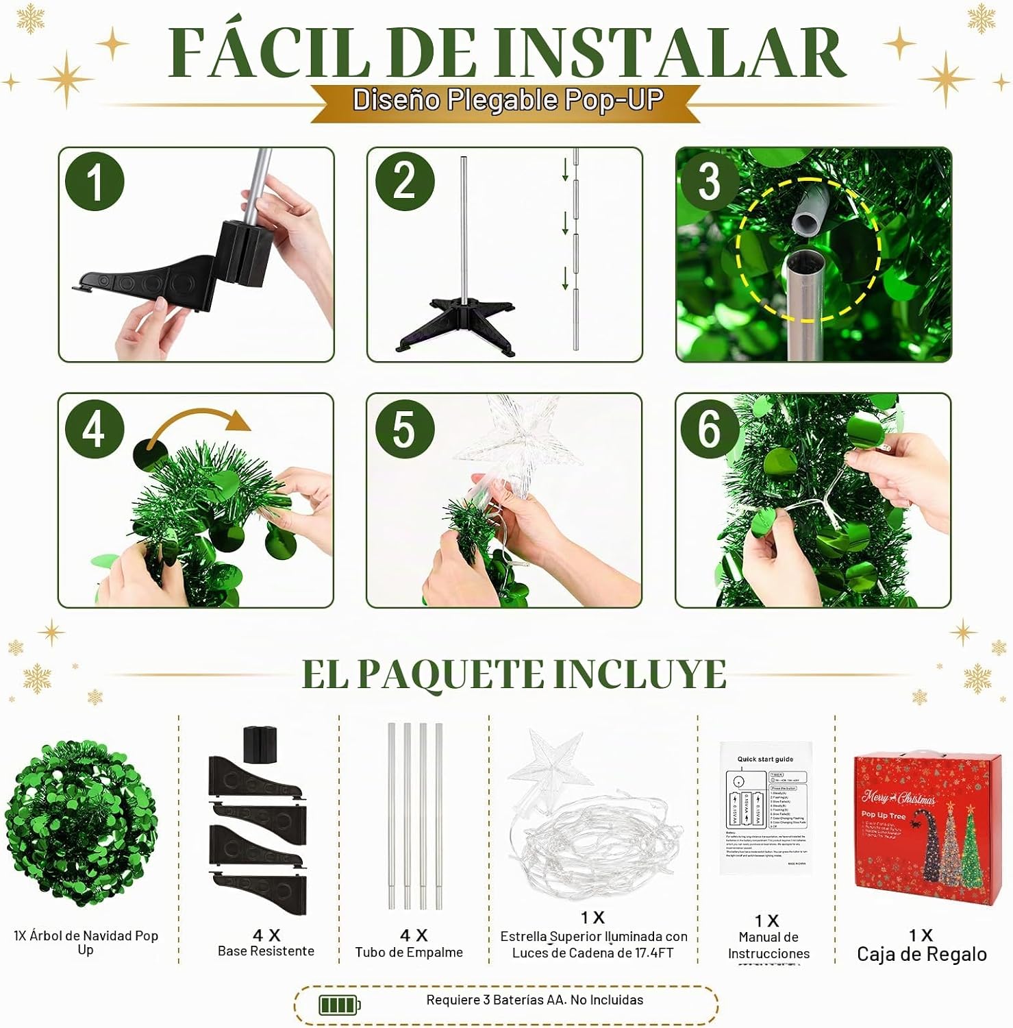 🎁🌈 ¡Tu Árbol Navideño + 200 Bombillos GRATIS!