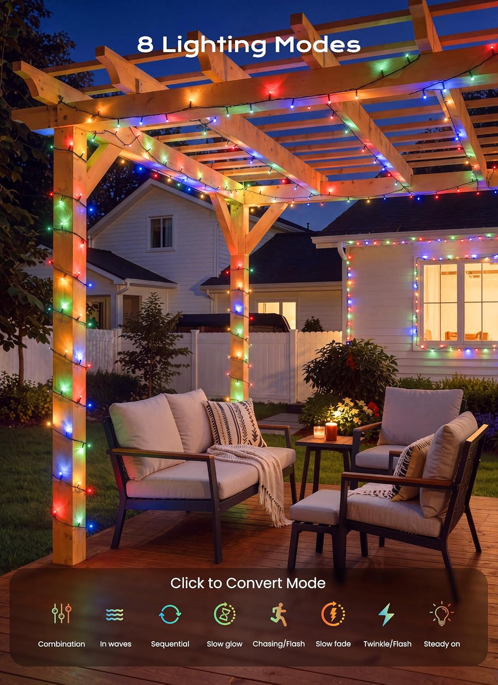 Luces SOLARES☀️ Carga solar + 600 LED + 60 metros = ¡INCREÍBLE! 🤩