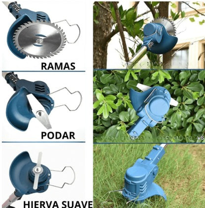 ⚡ Kit Premium Guadaña Portátil 🌾 con 2 Baterías + Cuchillas + Protección