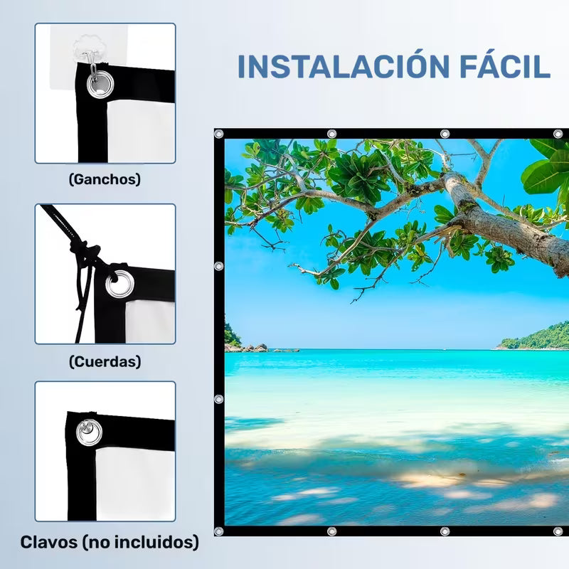 ⚽🏟️ Pantalla Tipo Tela Para Proyector 84" — ¡Vive el Mundial Como Si Estuvieras en el Estadio! 🔥📺✨