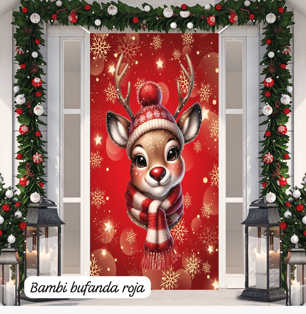 🔥 50% DESCUENTO – FORROS NAVIDEÑOS PARA PUERTAS 🎅🎄🚪