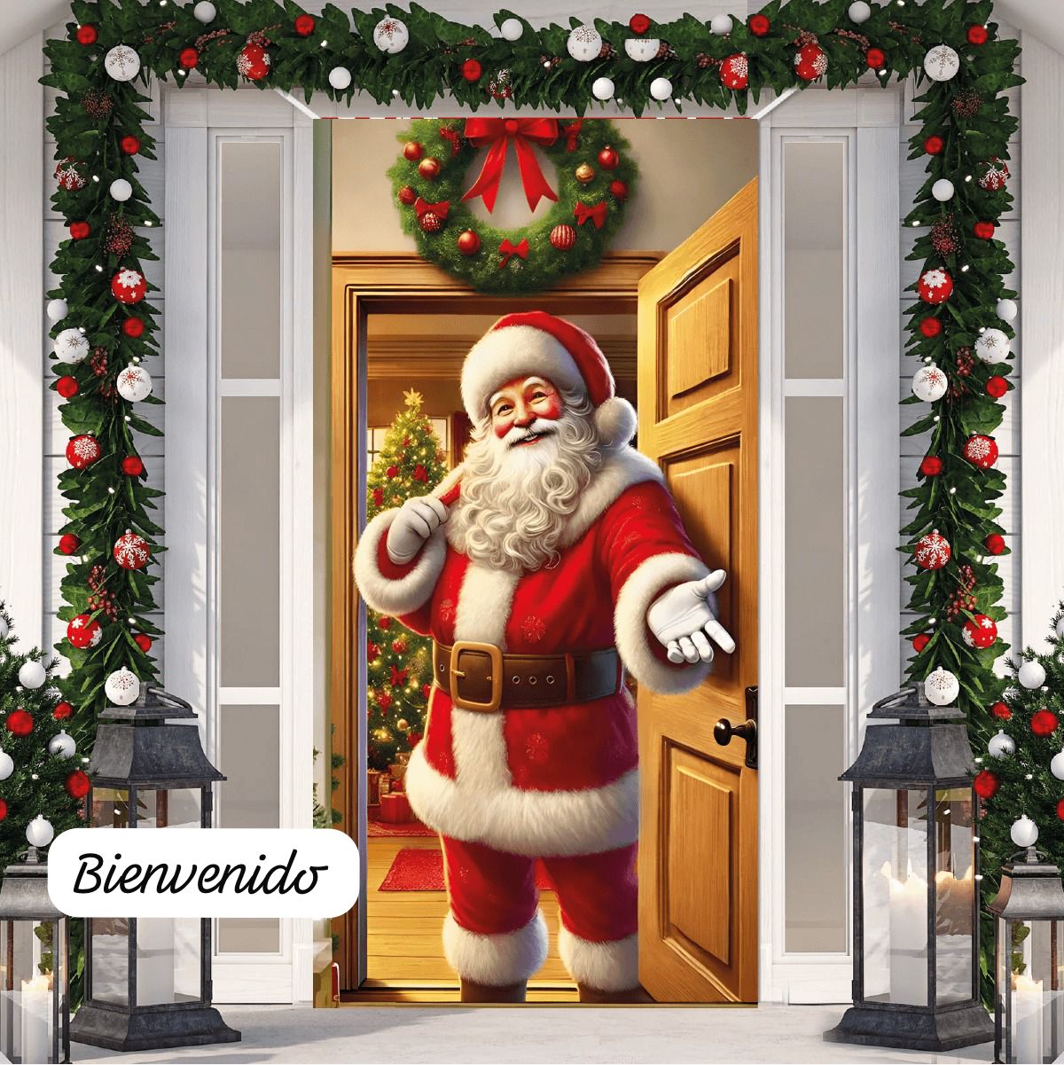 🔥 50% DESCUENTO – FORROS NAVIDEÑOS PARA PUERTAS 🎅🎄🚪