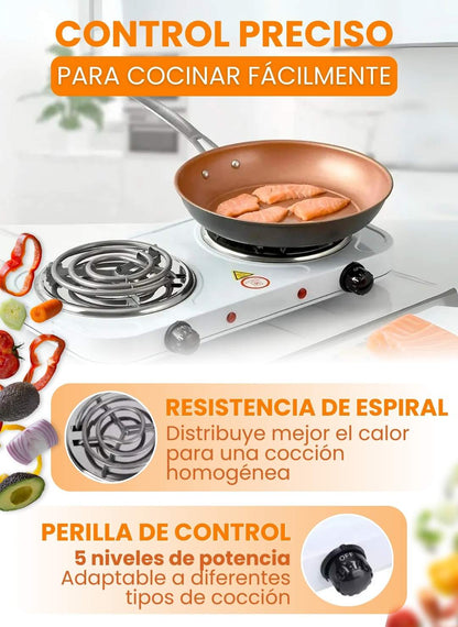 Estufa Electrica De 2 Puestos 5 Niveles