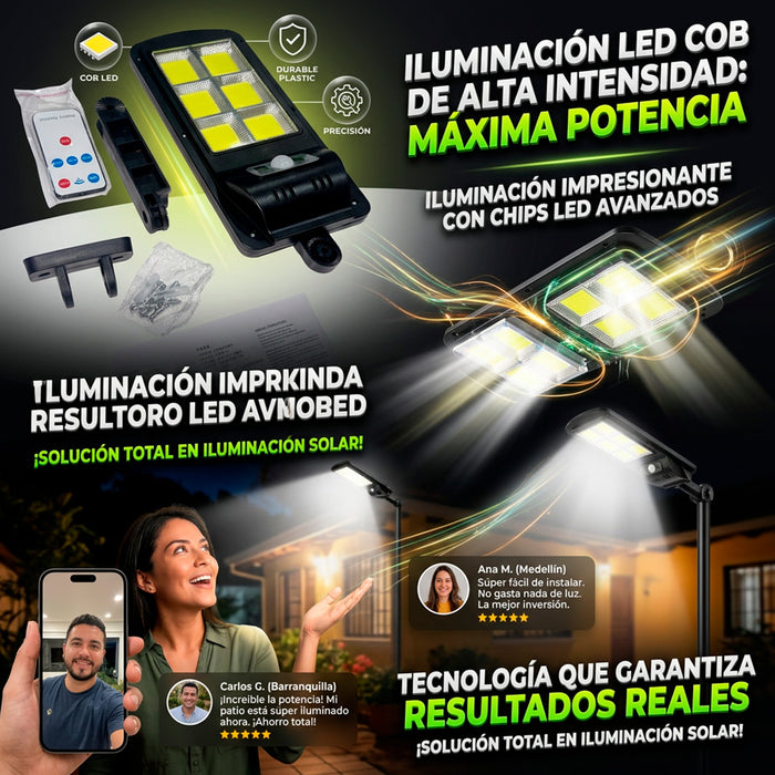 Combo x4 Lámpara Solar IP65 — empaque