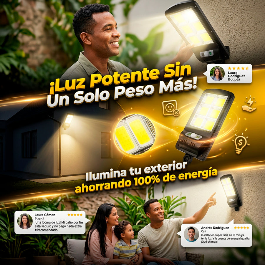 🔥☀️ COMBO x4 LÁMPARAS SOLARES — ¡A UN PRECIO DE LOCURA! 😱💡