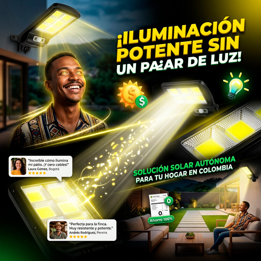 🔥☀️ COMBO x4 LÁMPARAS SOLARES — ¡A UN PRECIO DE LOCURA! 😱💡