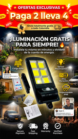 🔥☀️ COMBO x4 LÁMPARAS SOLARES — ¡A UN PRECIO DE LOCURA! 😱💡