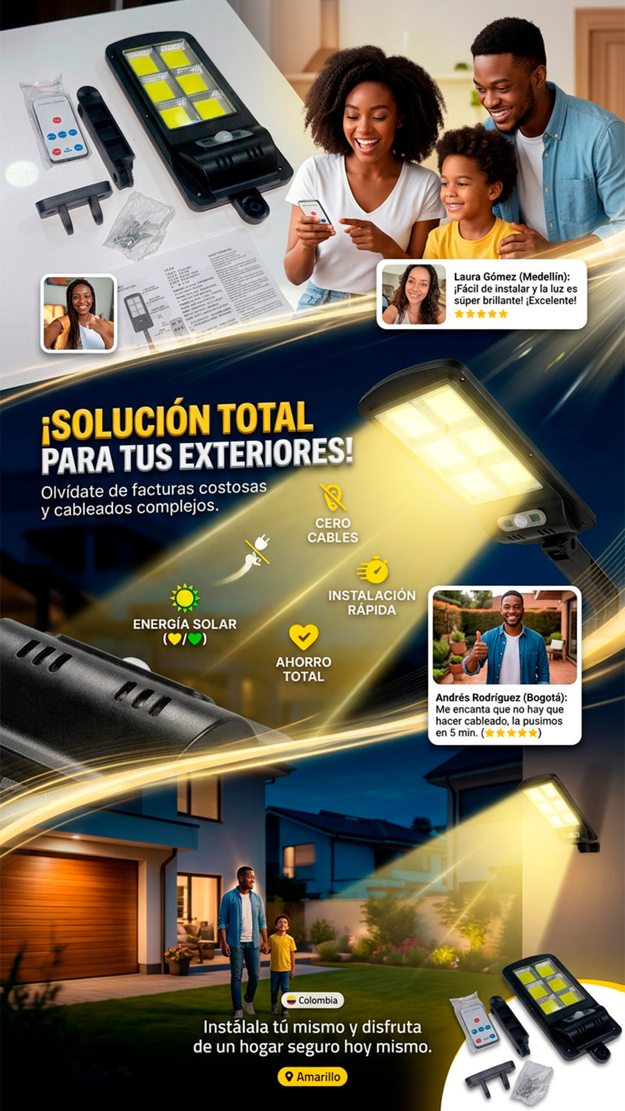 🔥☀️ COMBO x4 LÁMPARAS SOLARES — ¡A UN PRECIO DE LOCURA! 😱💡