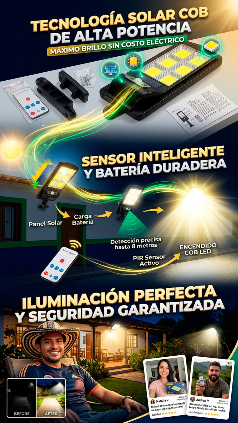 🔥☀️ COMBO x4 LÁMPARAS SOLARES — ¡A UN PRECIO DE LOCURA! 😱💡