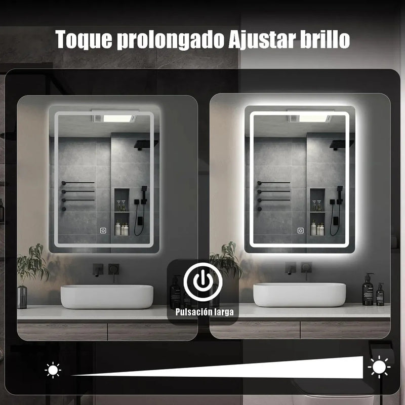 Espejo Con Luz Led 3 Tonos Dimerizable