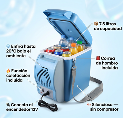🧊🚗 Mini Nevera Portátil 7.5L: Conserva la frescura de tus bebidas en cada viaje ❄️