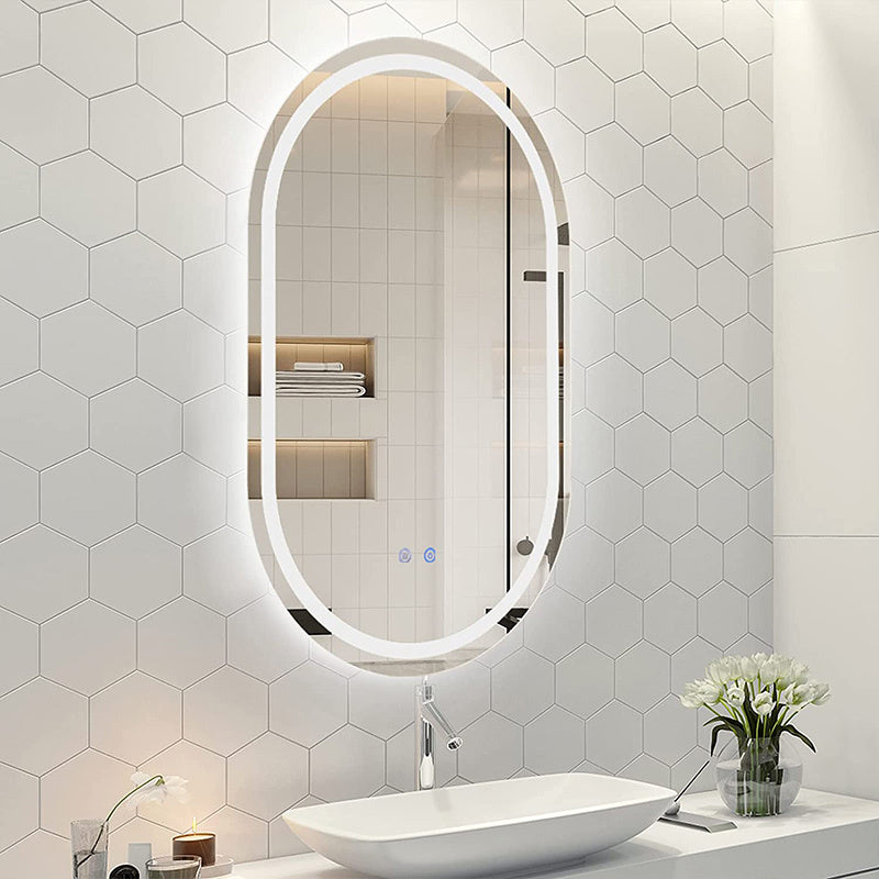 Espejo Ovalado Luz Led 3 Tonos Dimerizab
