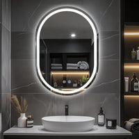 Espejo Ovalado Luz Led 3 Tonos Dimerizab