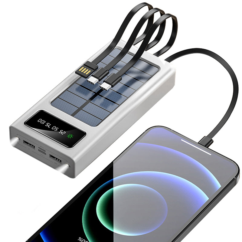 ⚡ Power Bank Solar 25.000 mAh | 4 Cables Integrados - foto 11