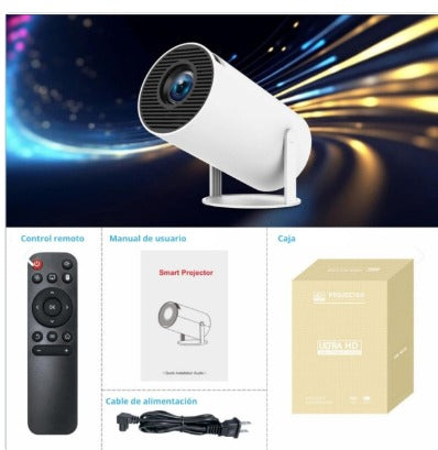 📽️ Proyector HY300 Android + Control Remoto | Hasta 200” en HD 🛒 ¡Transforma tu sala en cine o tu aula en una experiencia WOW!
