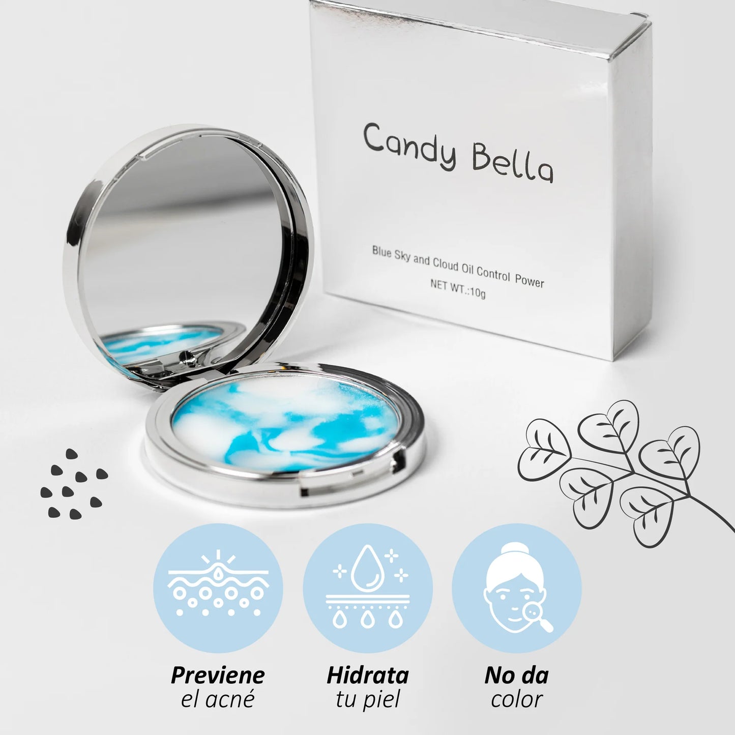 🌟 ¡Luce una Piel Perfecta con Candy Bella! 🌟Sky Blue Oil Control (Azul)