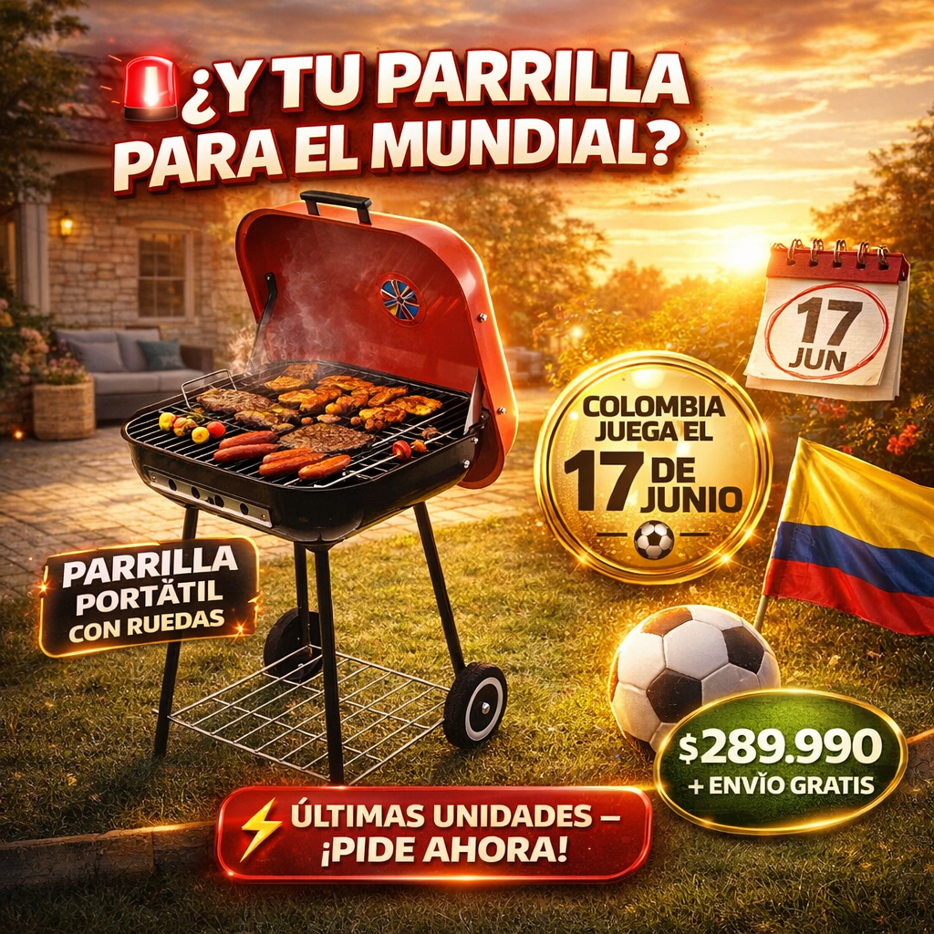 🔥 Asador Portátil BRASA PRO™🔥  con Ruedas  — Edición Mundial 2026
