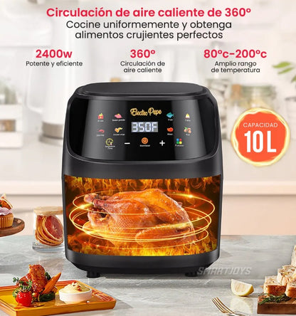🤩 WOW! ¡Solo $259.990! FREIDORA 10L + 6 Moldes 🧁 + 1 Pinzas 🍗 +  1 Brocha 🍳 + 1 Aceitero Spray 🫒 + 1 Agarradera Silicona🧤 +Libro  100 Recetas 📘- NUEVA
