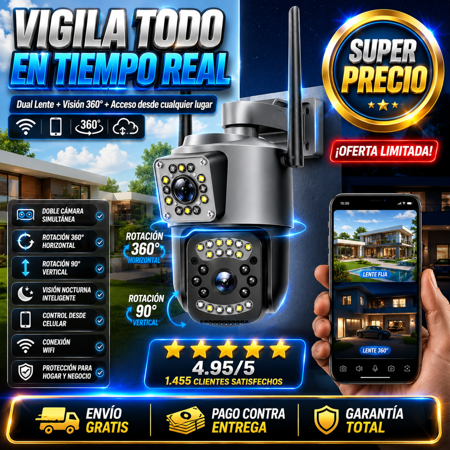 💎 VISIONMAX 360™ La cámara que vigila por ti día y noche