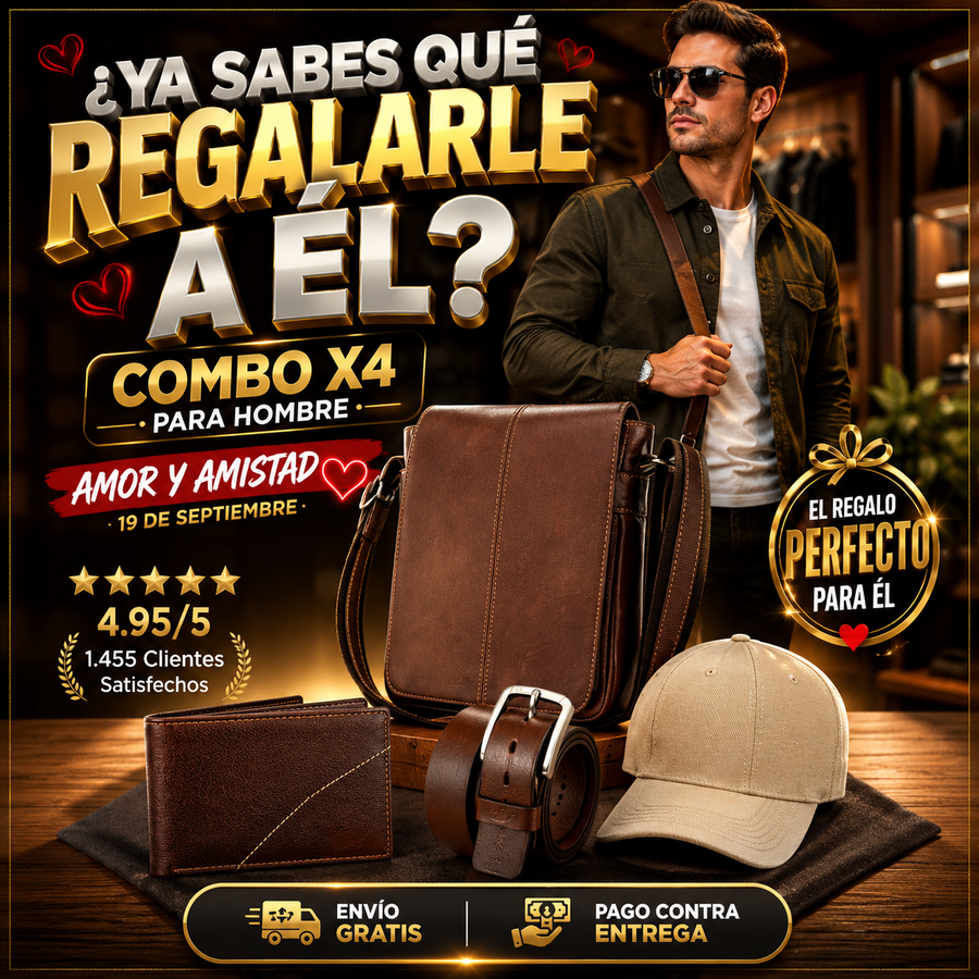 🎁 Combo X4 para Él – 💖El Regalo Perfecto 💥WOW Solo $169.990🤩