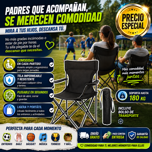 💺 Silla Plegable para Camping | La Comodidad que Te Acompaña a Todas Partes