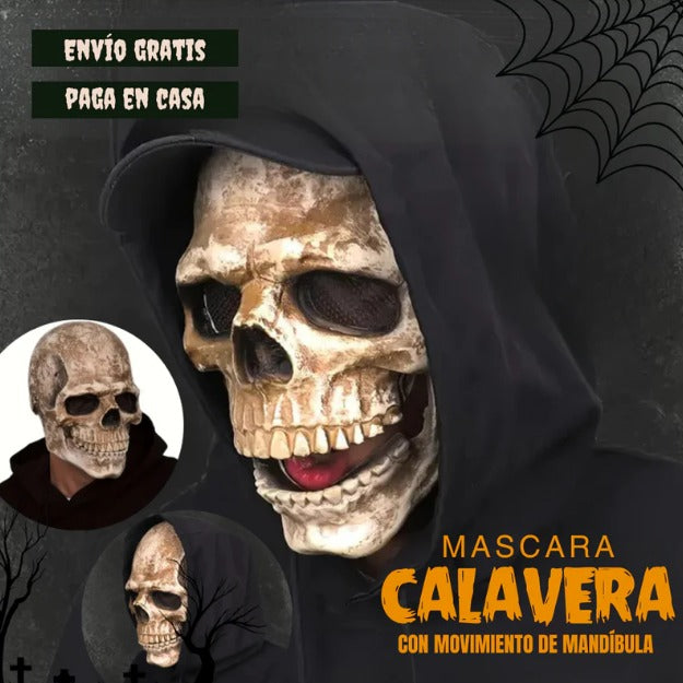 💥WOW solo $99.990💥Con envío Gratis 🎁¡ Máscara con Boca Móvil Perfecta para Halloween! 🎃💀