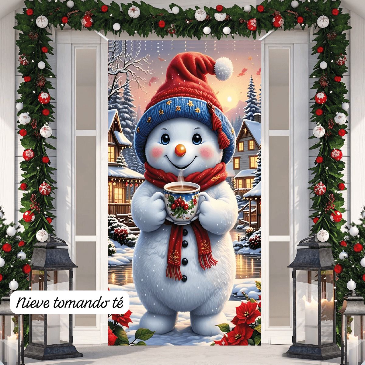 🔥 50% DESCUENTO – FORROS NAVIDEÑOS PARA PUERTAS 🎅🎄🚪