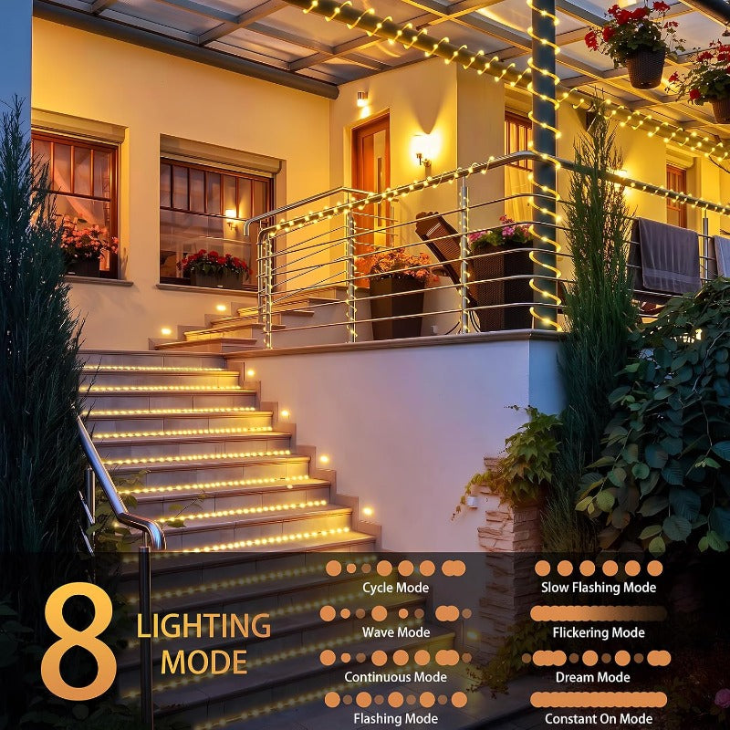 🤯🔥 ¡LA MANGUERA SOLAR QUE PONE A BRILLAR SU CASA! ✨LED 20 Metros x 200 Bombillos ¡UFFF! 💡