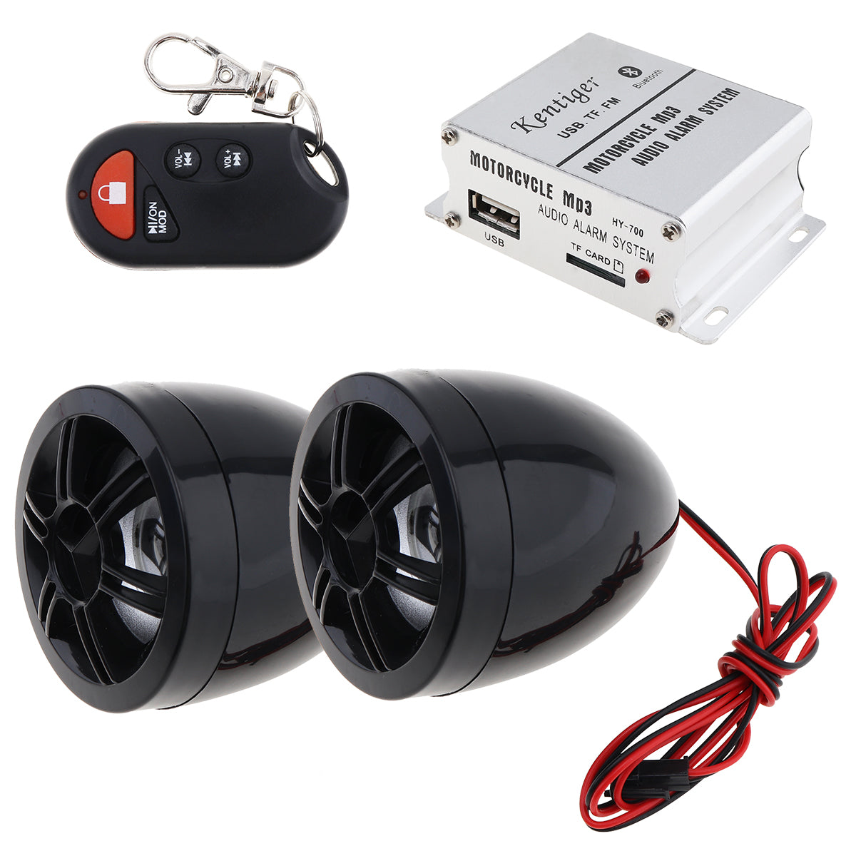 🔒🎵 Alarma para Moto Bluetooth MP3 FM + Control Remoto 100m | MotoSound™ 💥WOW SOLO $109.990🎁