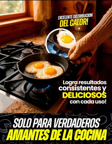 🍳♾️ IronChef™ — 3 Sartenes de Hierro Fundido por el Precio de 1 — Con Garantía de Por Vida por solo $159.990💥0