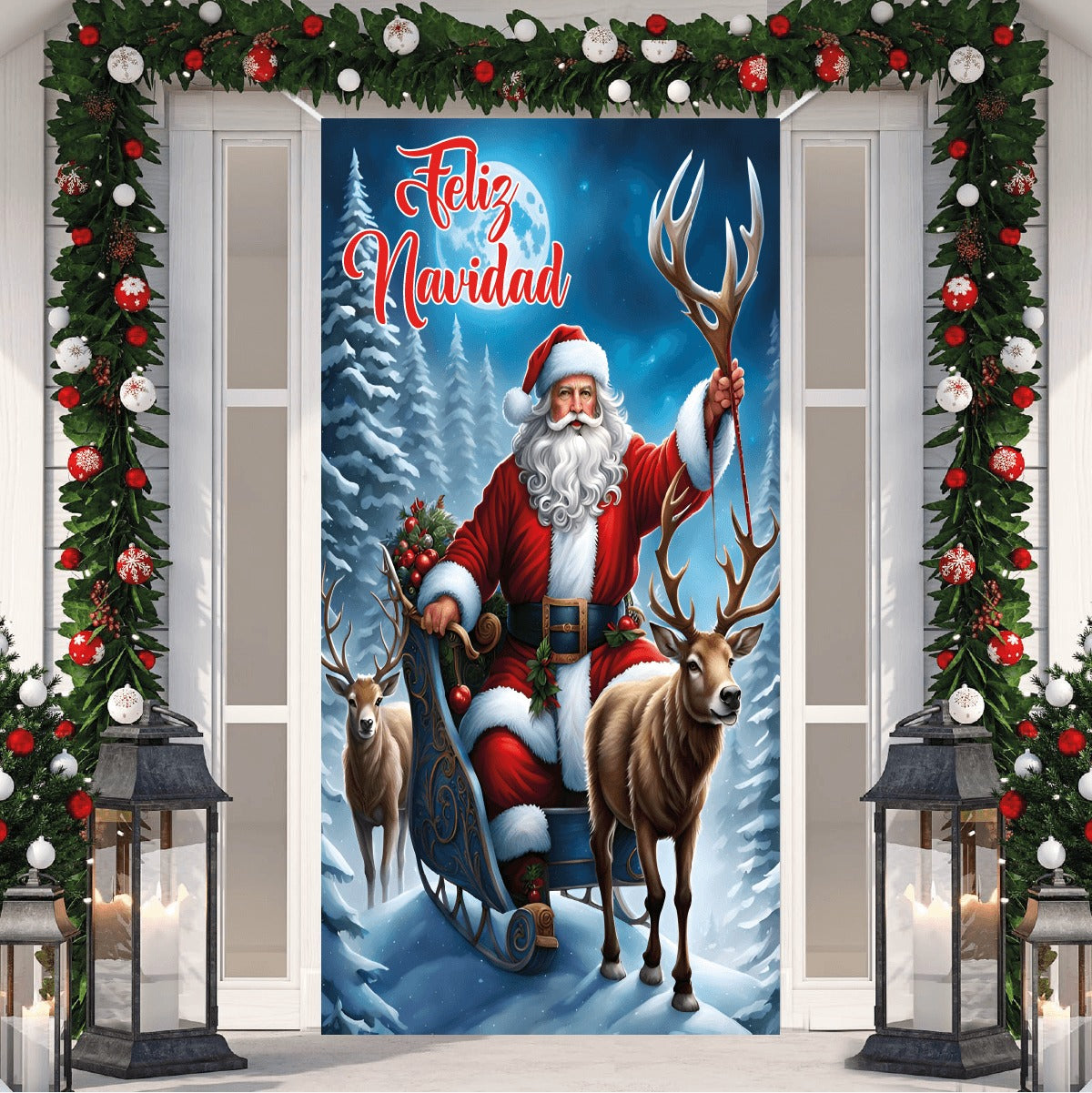 🔥 50% DESCUENTO – FORROS NAVIDEÑOS PARA PUERTAS 🎅🎄🚪