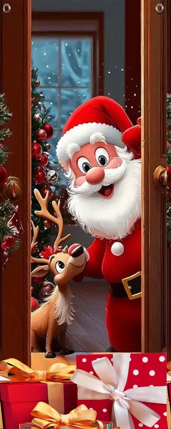 🔥 50% DESCUENTO – FORROS NAVIDEÑOS PARA PUERTAS 🎅🎄🚪