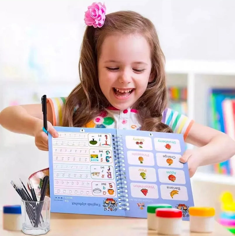 💥WOW SET x 4 Libros caligrafía Montessori ✨ MAGIC PREMIUM 🖊(Letras + Números + Dibujo + Conteo)solo en $69.990 - ✨📚 ¡Convierte cada trazo en aprendizaje mágico! ✍️💫